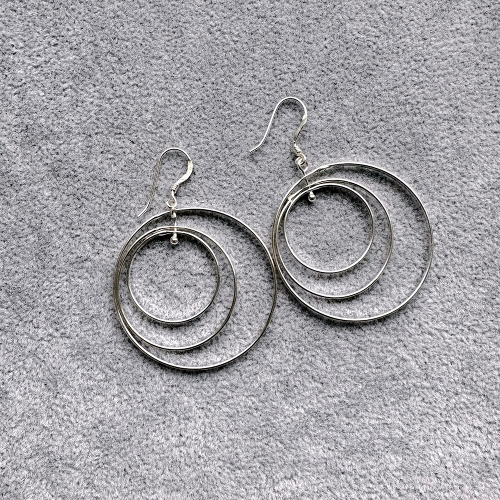 925 silver loop earrings